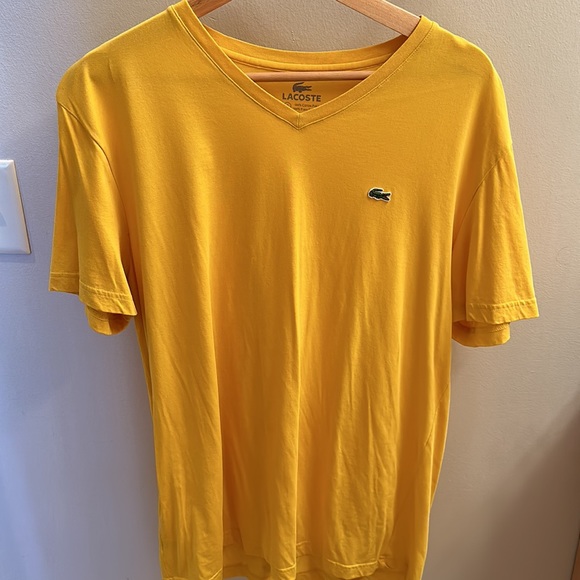 Lacoste Pima cotton short sleeve, yellow, XL/6 - Picture 2 of 3